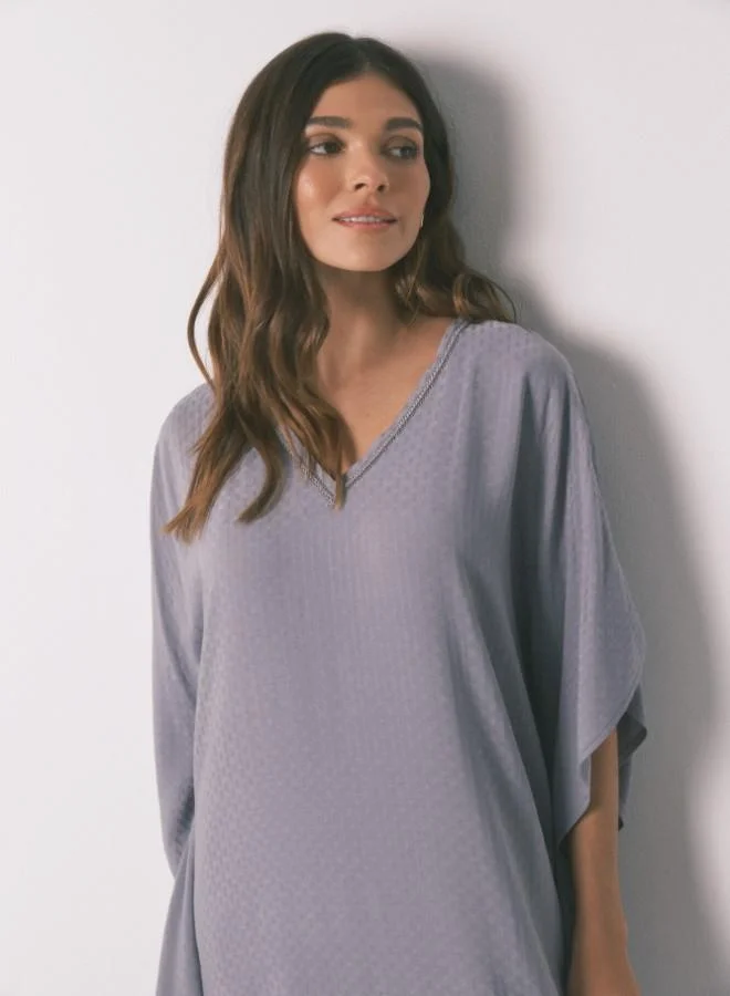 women'secret  Grey viscose caftan dress for Women | Best Price UAE